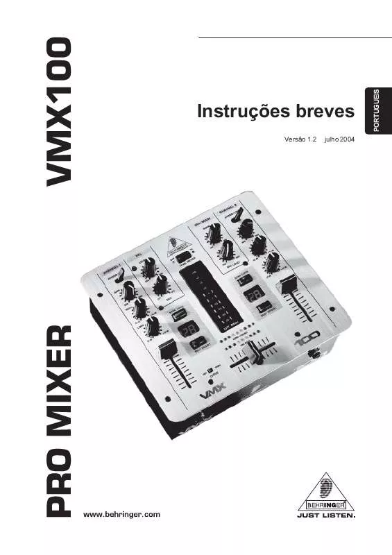 Mode d'emploi BEHRINGER VMX100