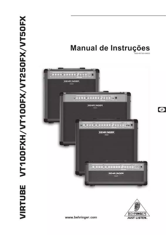 Mode d'emploi BEHRINGER VT100FX