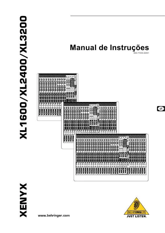 Mode d'emploi BEHRINGER XL1600