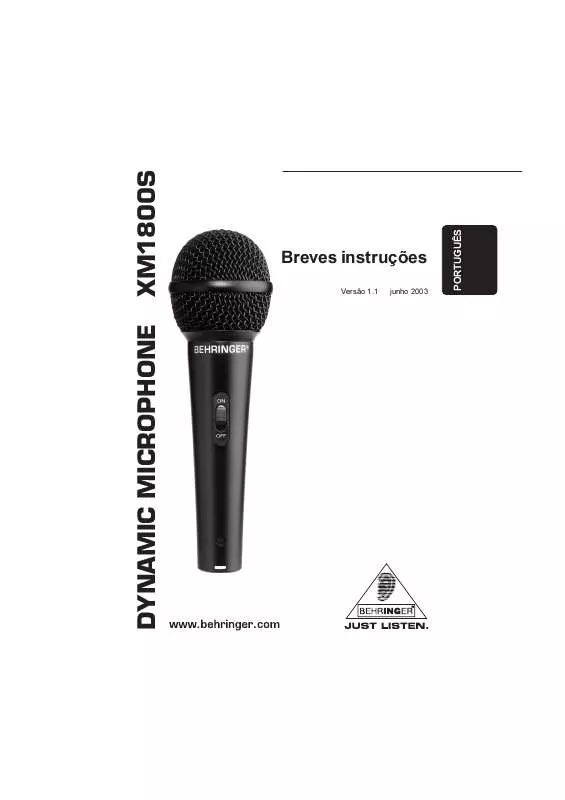 Mode d'emploi BEHRINGER XM1800S