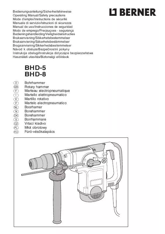 Mode d'emploi BERNER BHD-8