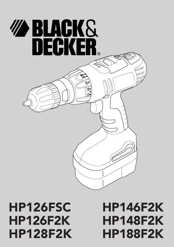 Mode d'emploi BLACK & DECKER HP146F2K