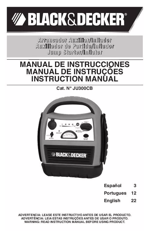 Mode d'emploi BLACK & DECKER JU300CB