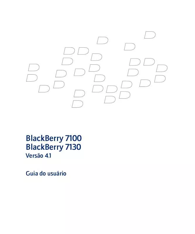 Mode d'emploi BLACKBERRY 7100