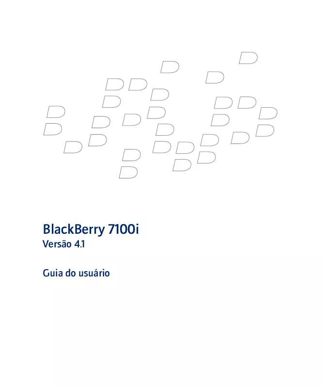 Mode d'emploi BLACKBERRY 7100I