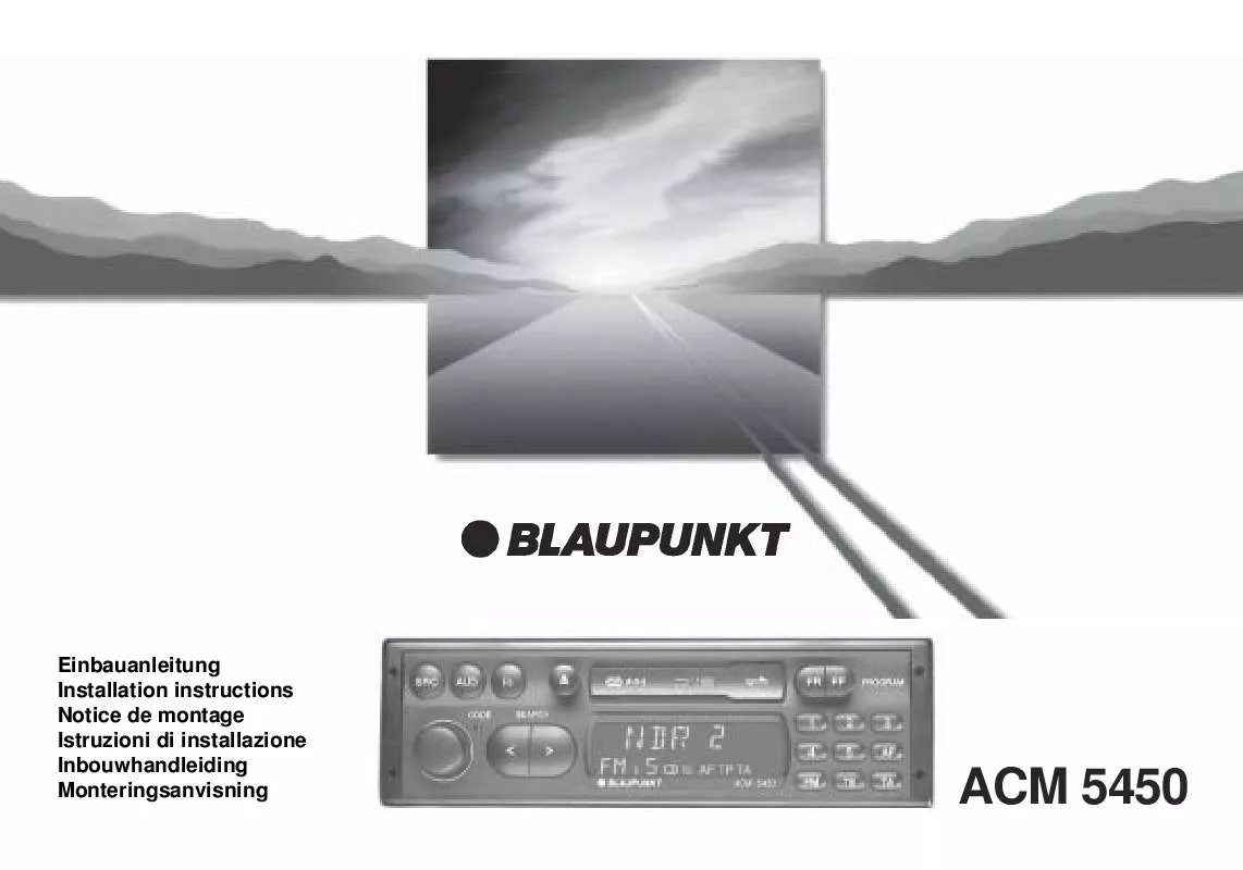 Mode d'emploi BLAUPUNKT ACM 5450