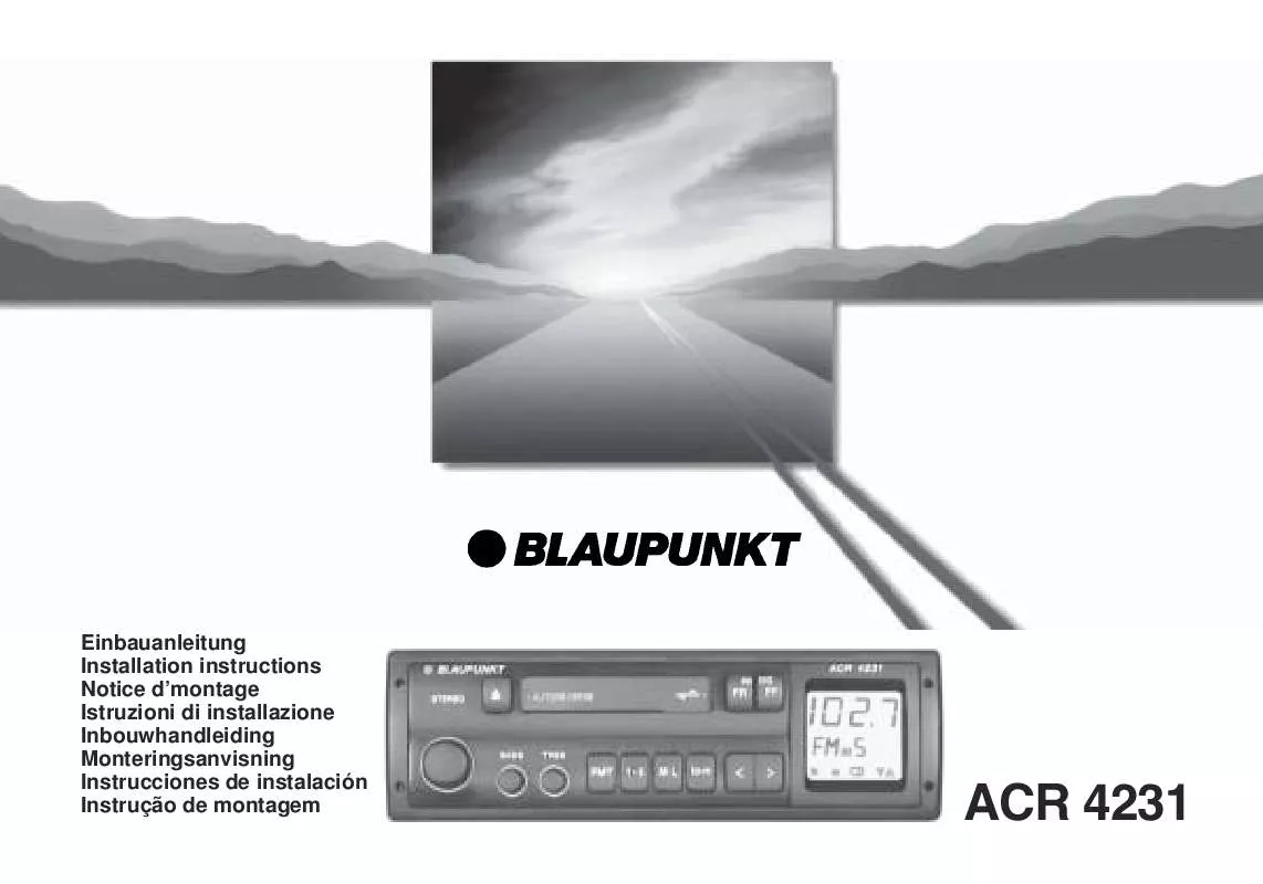 Mode d'emploi BLAUPUNKT ACR 4231 QO