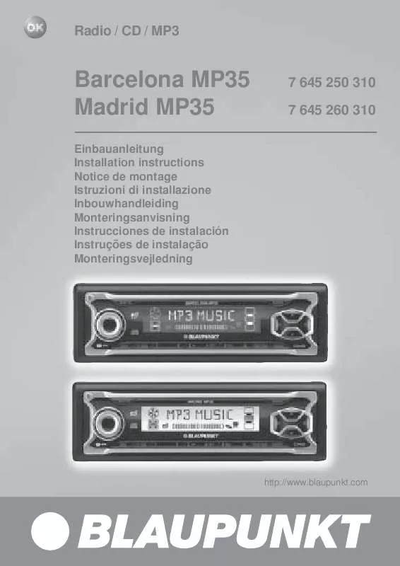 Mode d'emploi BLAUPUNKT BARCELONA MP35