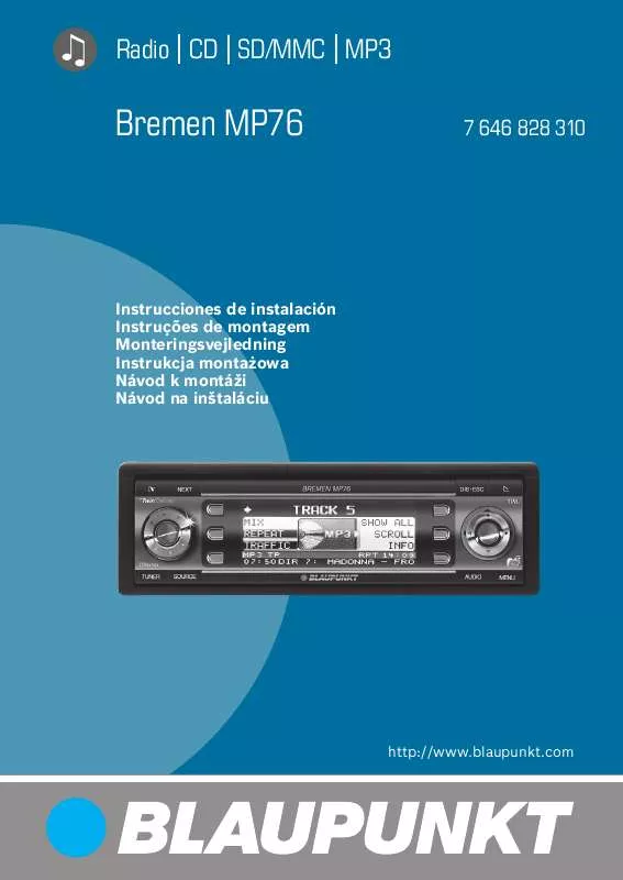 Mode d'emploi BLAUPUNKT BREMEN MP76