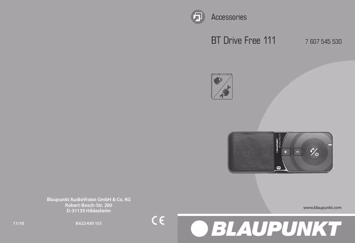 Mode d'emploi BLAUPUNKT BT DRIVE FREE 111