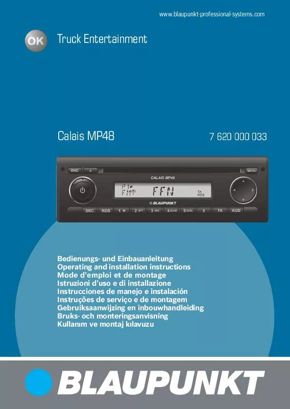 Mode d'emploi BLAUPUNKT CALAIS MP48