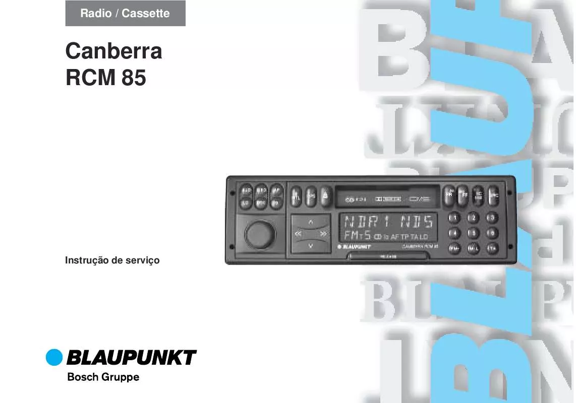 Mode d'emploi BLAUPUNKT CANBERRA RCM 85