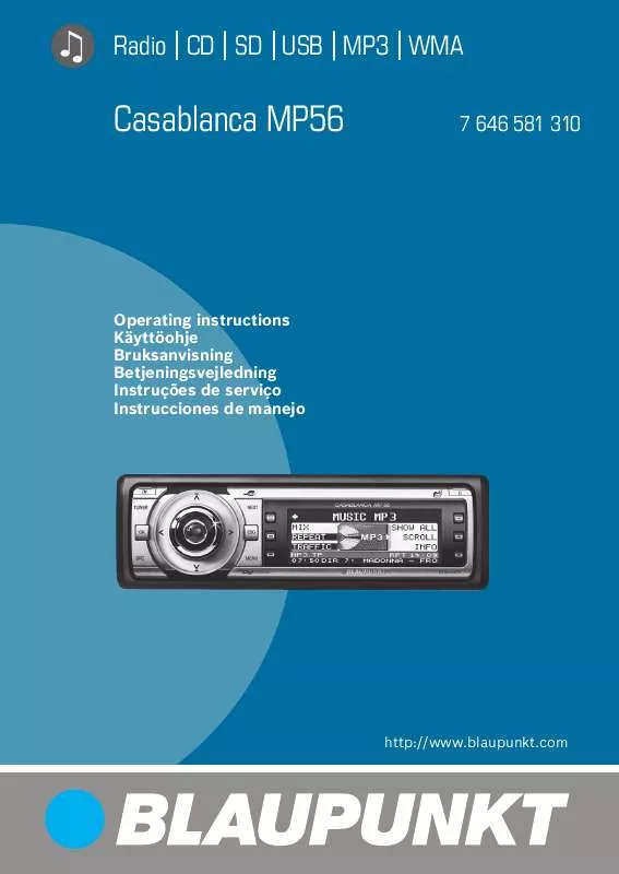 Mode d'emploi BLAUPUNKT CASABLANCA MP 56