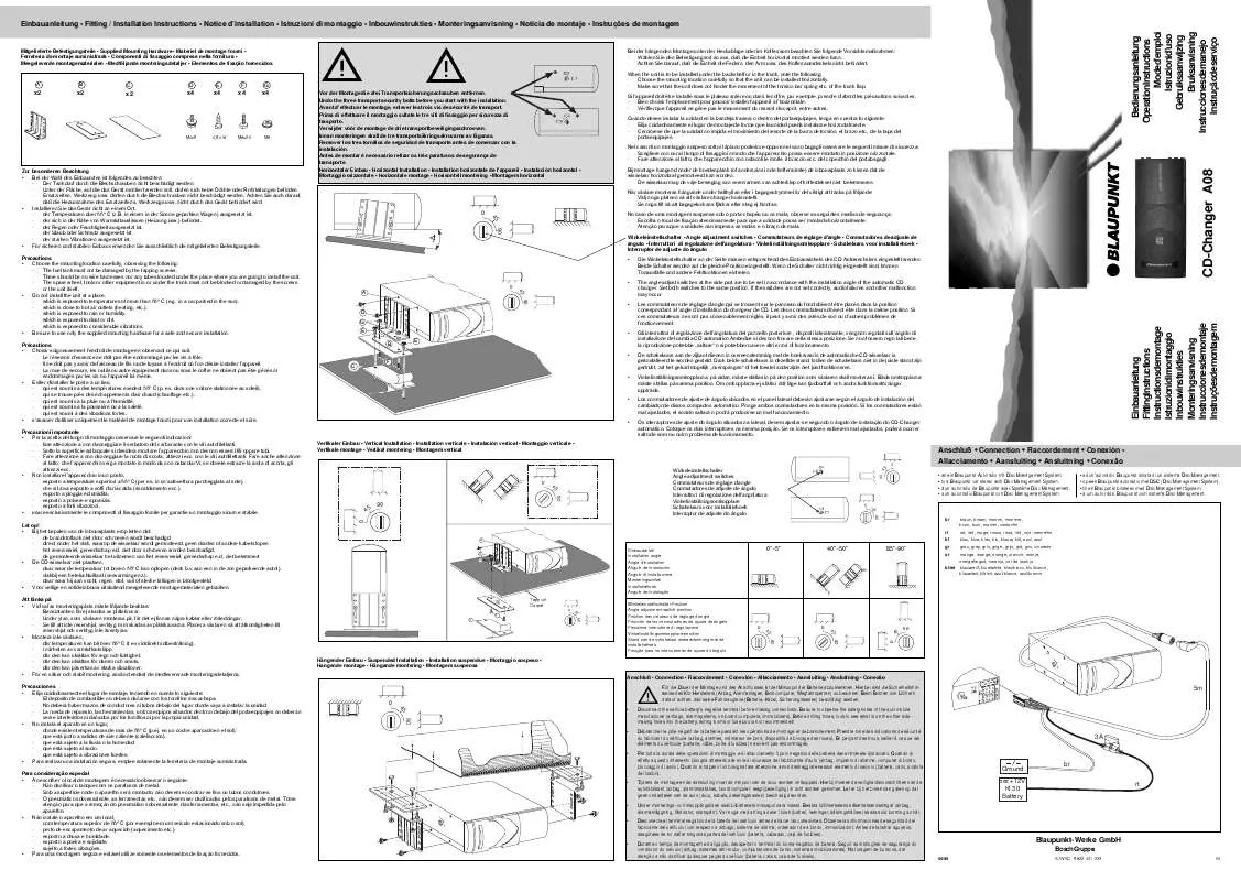 Mode d'emploi BLAUPUNKT CDC A08 CHANGER