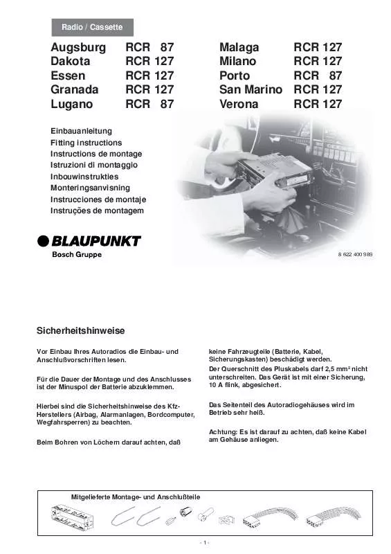 Mode d'emploi BLAUPUNKT DAKOTA RCR 127