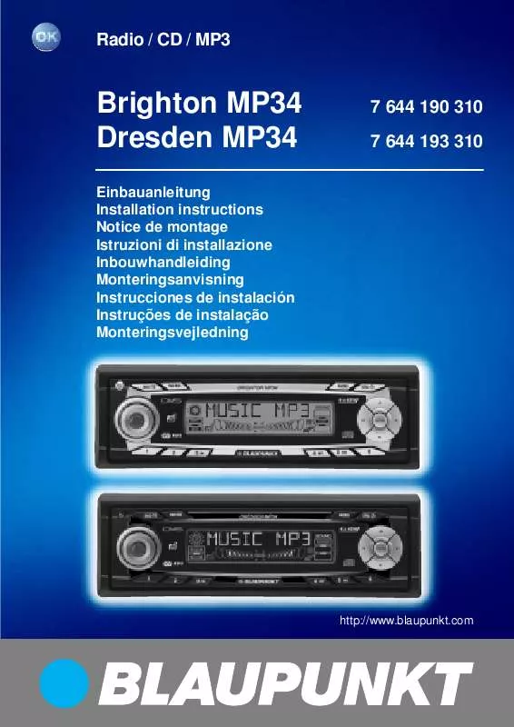 Mode d'emploi BLAUPUNKT DRESDEN MP34