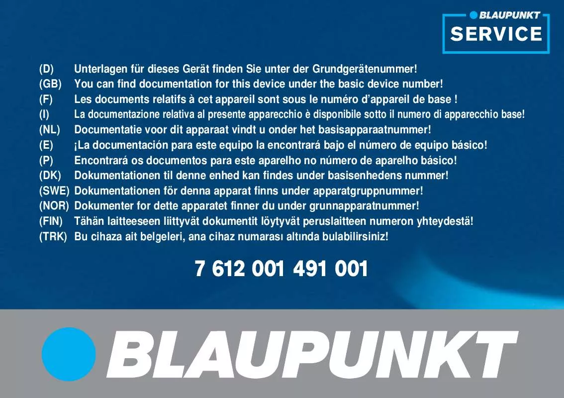 Mode d'emploi BLAUPUNKT DX-R4/RNS4 B/R E.P.G