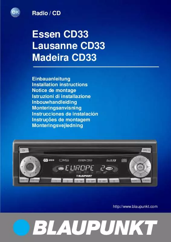 Mode d'emploi BLAUPUNKT ESSEN CD33