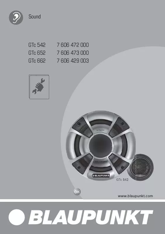 Mode d'emploi BLAUPUNKT GTC 662