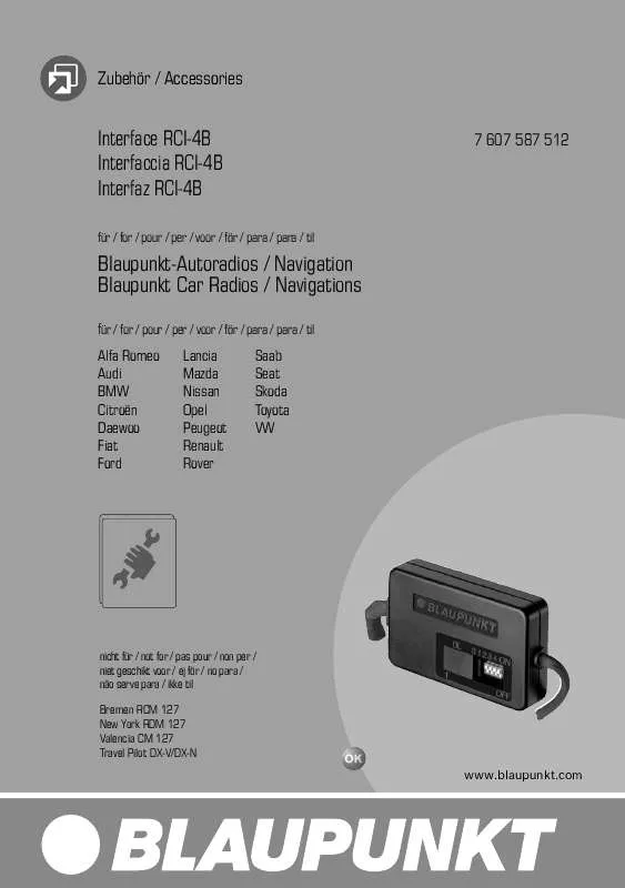 Mode d'emploi BLAUPUNKT IF RCI-4B