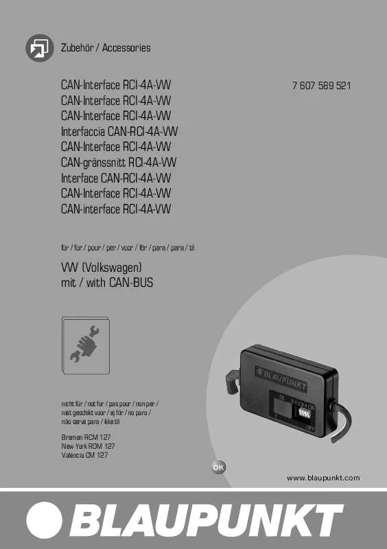 Mode d'emploi BLAUPUNKT IF VW CAN FAKRA RCI-4A