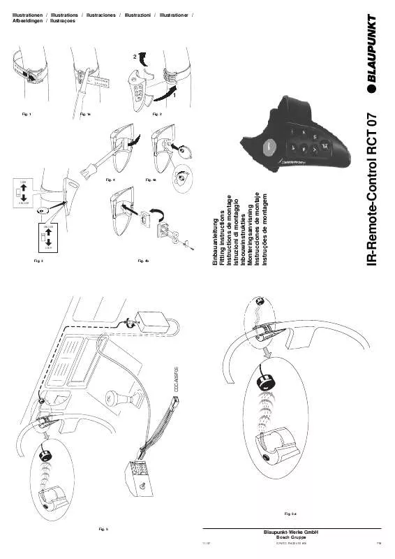 Mode d'emploi BLAUPUNKT RCT-07