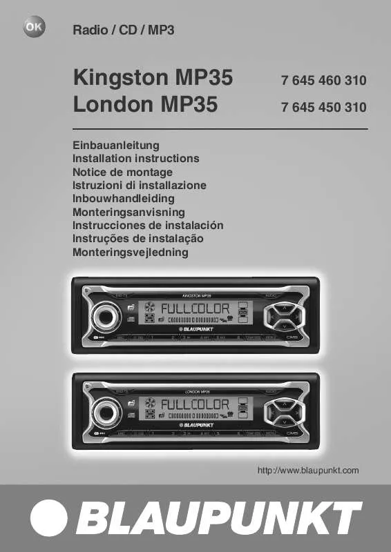 Mode d'emploi BLAUPUNKT KINGSTON MP35