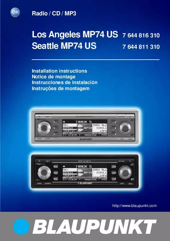 Mode d'emploi BLAUPUNKT LOS ANGELES MP74 US