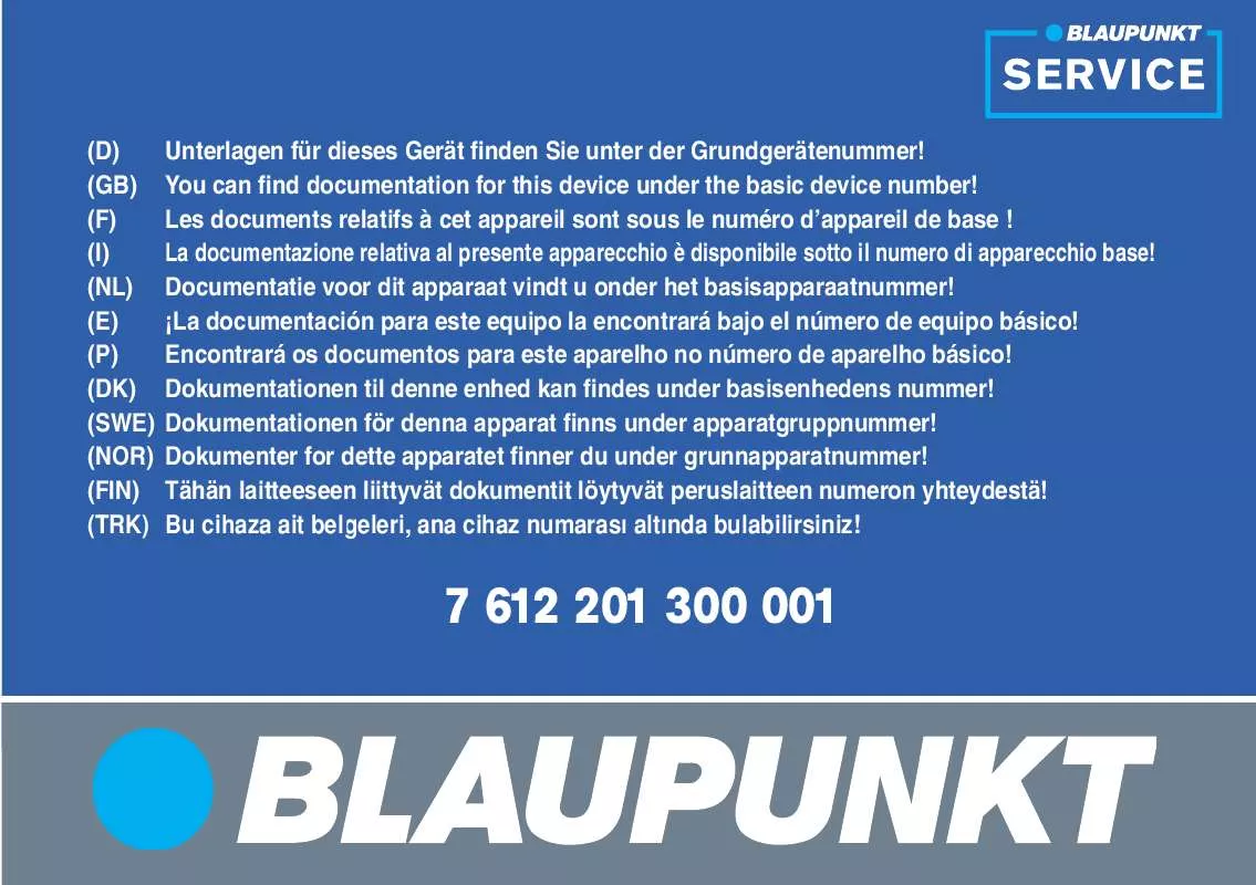 Mode d'emploi BLAUPUNKT LUCCA 3.3 CC UK/ IRELAND