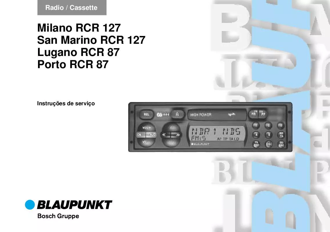 Mode d'emploi BLAUPUNKT LUGANO RCR 87