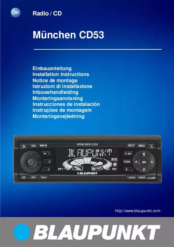 Mode d'emploi BLAUPUNKT MUENCHEN CD 53