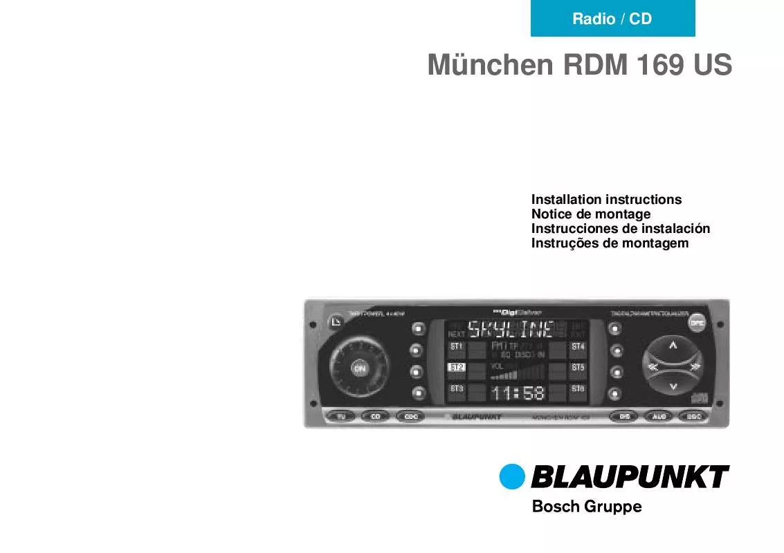 Mode d'emploi BLAUPUNKT MUENCHEN RDM 169