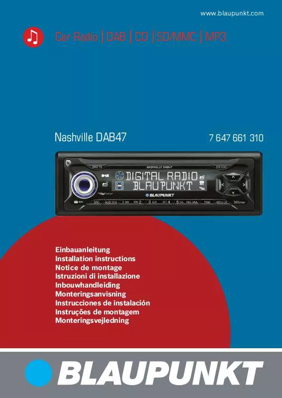 Mode d'emploi BLAUPUNKT NASHVILLE DAB47