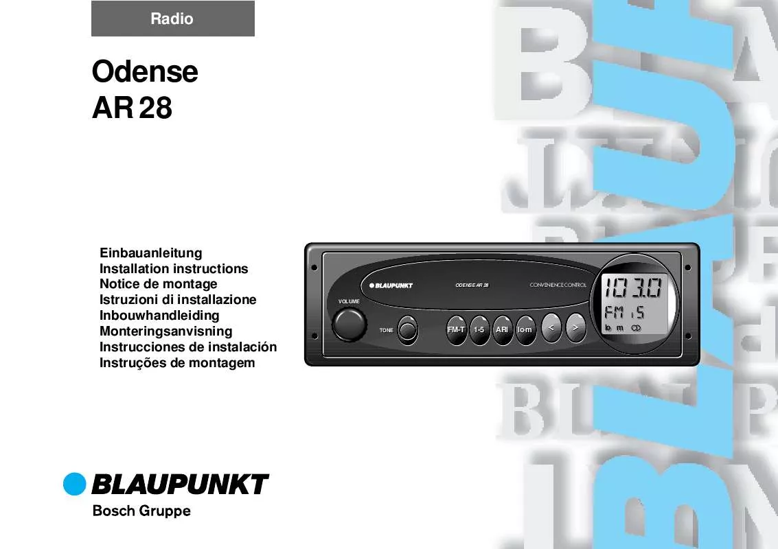 Mode d'emploi BLAUPUNKT ODENSE AR 28