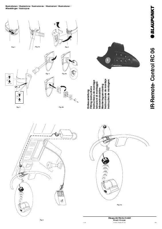 Mode d'emploi BLAUPUNKT RC-06 IR- FERNBEDIENUNG