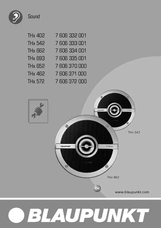 Mode d'emploi BLAUPUNKT THX 402