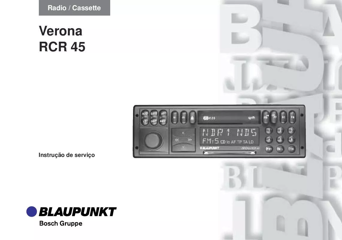 Mode d'emploi BLAUPUNKT VERONA RCR 45