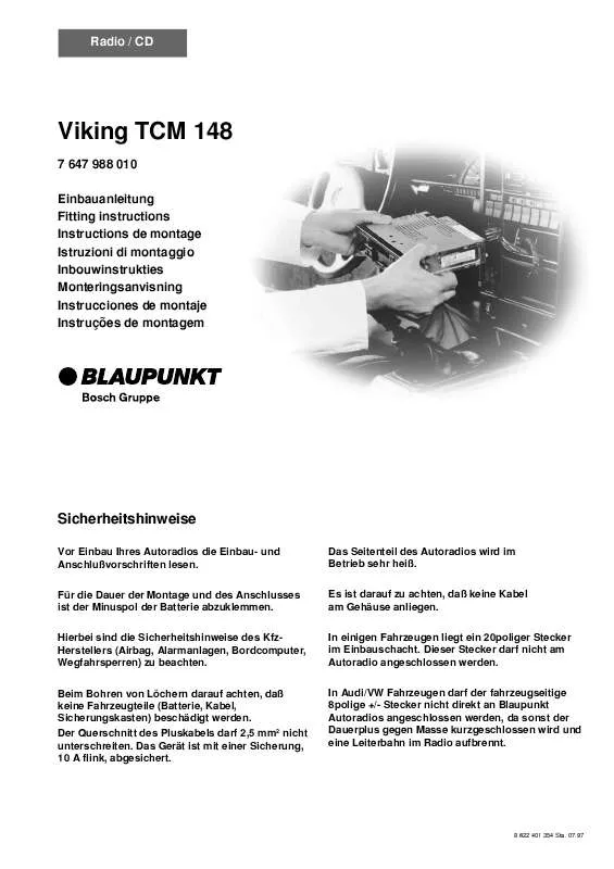 Mode d'emploi BLAUPUNKT VIKING TMC 148