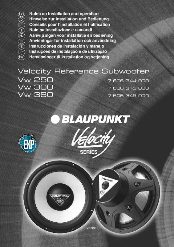 Mode d'emploi BLAUPUNKT VW 300