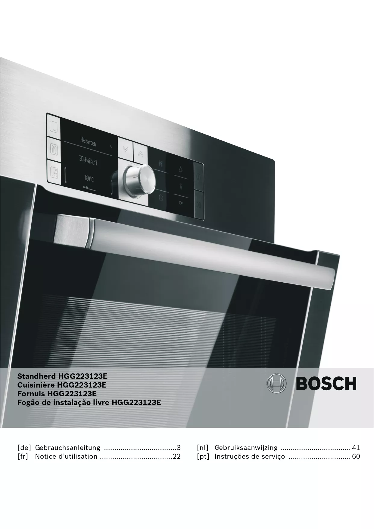 Mode d'emploi BOSCH HGG223123E