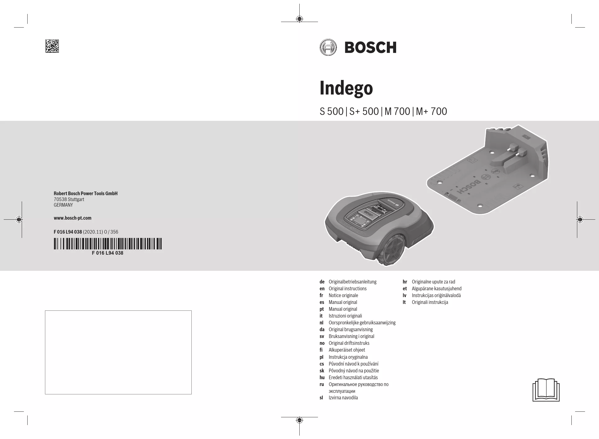 Mode d'emploi BOSCH INDEGO S+ 500