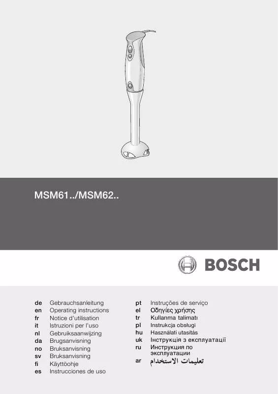 Mode d'emploi BOSCH MSM6150/01