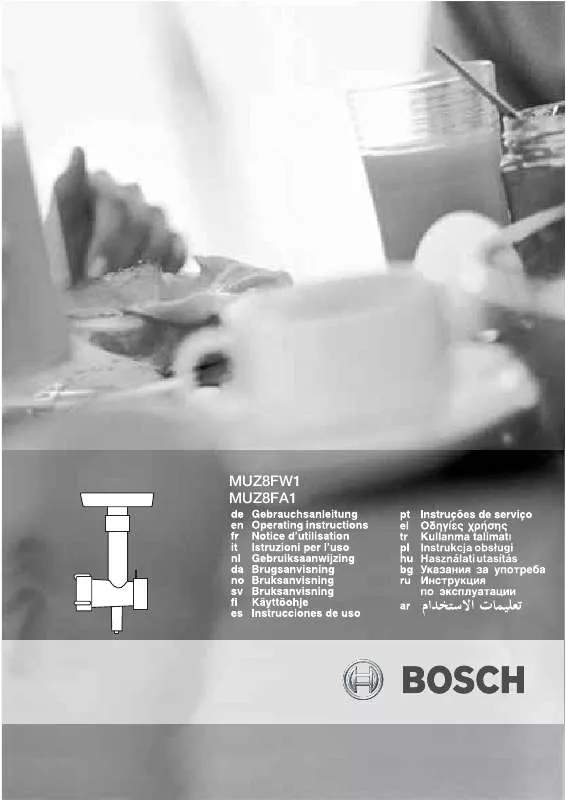 Mode d'emploi BOSCH 8FA1