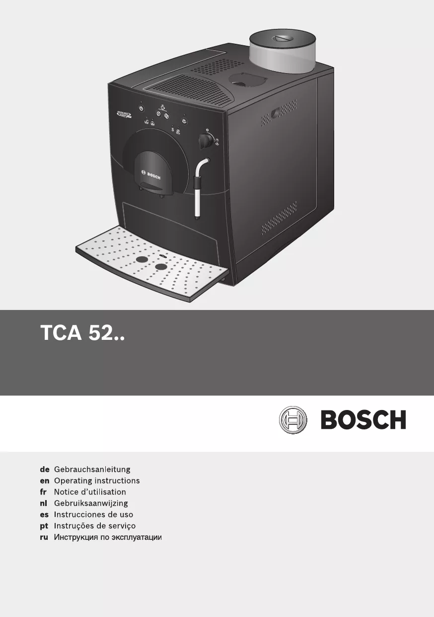 Mode d'emploi BOSCH TCA5201