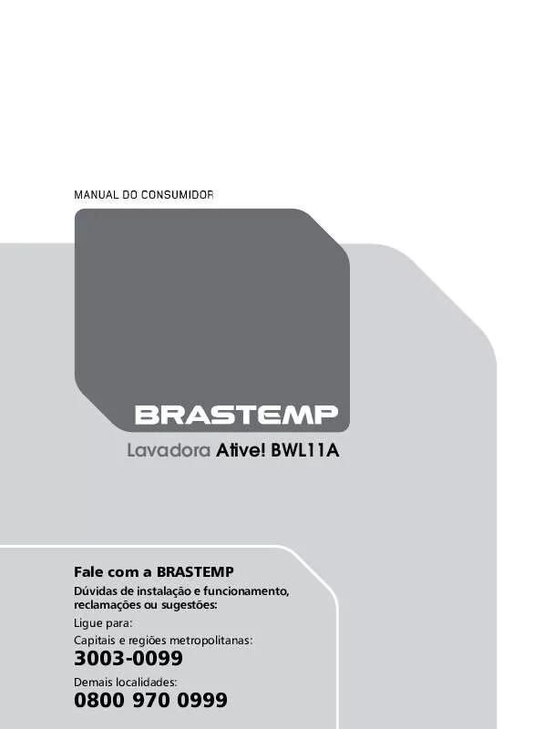 Mode d'emploi BRASTEMP LAVADORA ATIVE 11 KG