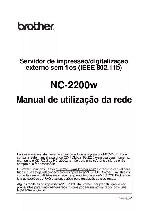 Mode d'emploi BROTHER NC-2200W