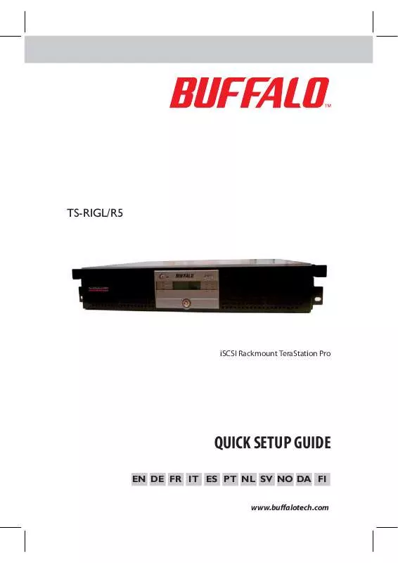 Mode d'emploi BUFFALO TS-IGL-R5 RACKMOUNT