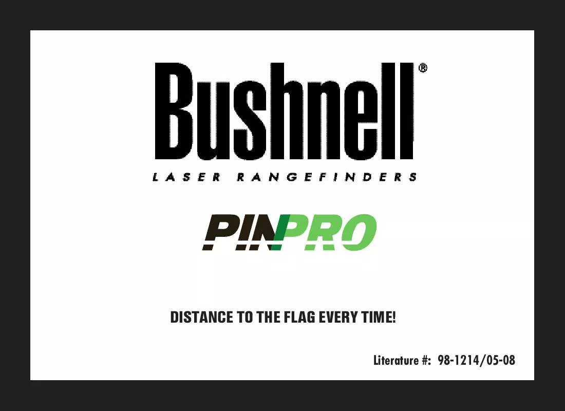 Mode d'emploi BUSHNELL PINPRO