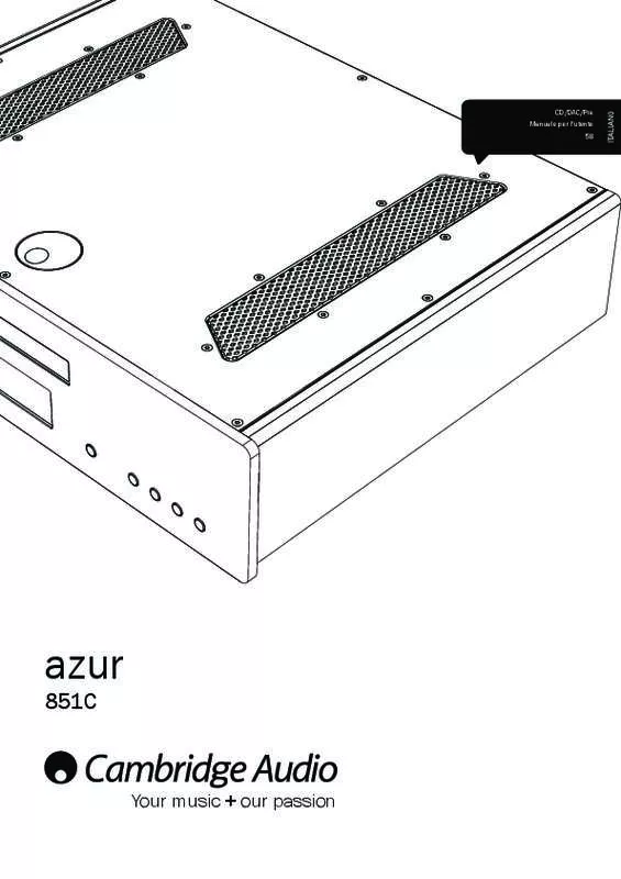 Mode d'emploi CAMBRIDGE AUDIO AZUR 851C