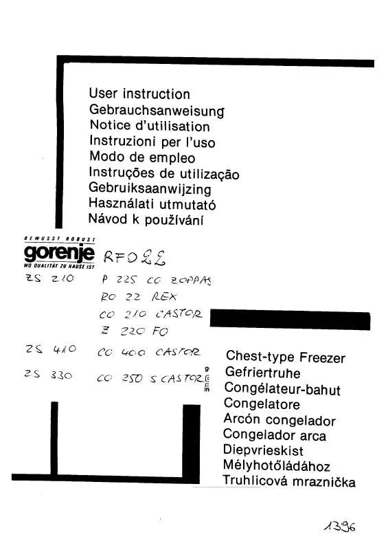 Mode d'emploi CASTOR CO400